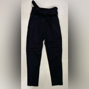 Overlover Virgil Cropped Tie-Waist Trousers Pants Women Size 24 Black